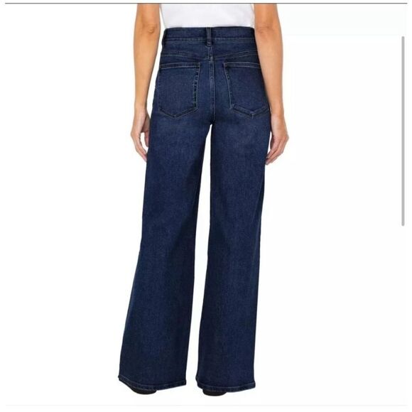 Well Worn Wide Leg Stretch Blue Jeans Size 14 New - Picture 3 of 6